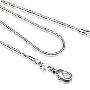 3 Real Solid 925 Sterling Silver Snake Chain Necklace Size: 20" 22" 24"